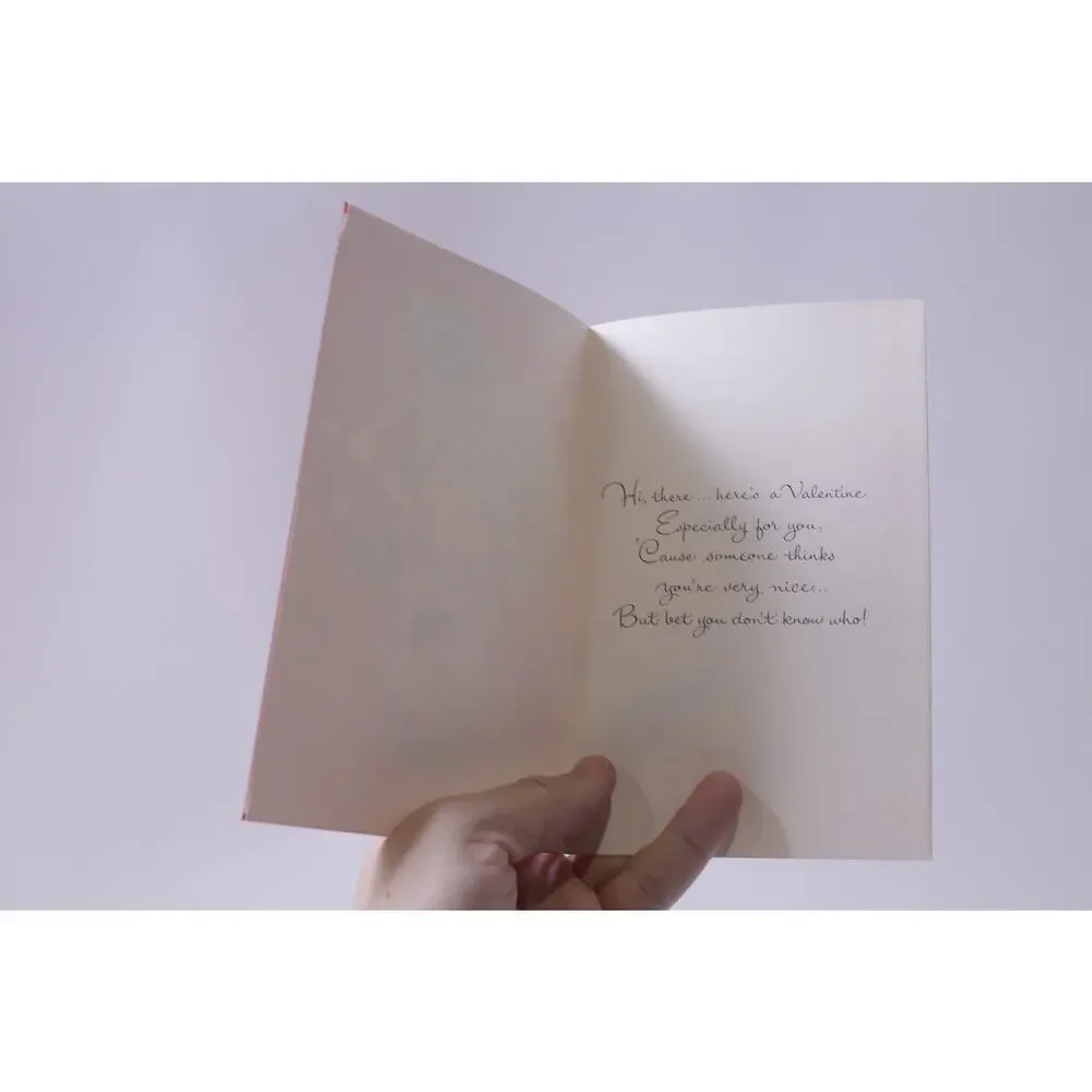 Unused, Valentine Card, Secret Pal, 1970s, Para, Chrome,  Greeting Card, USED, F